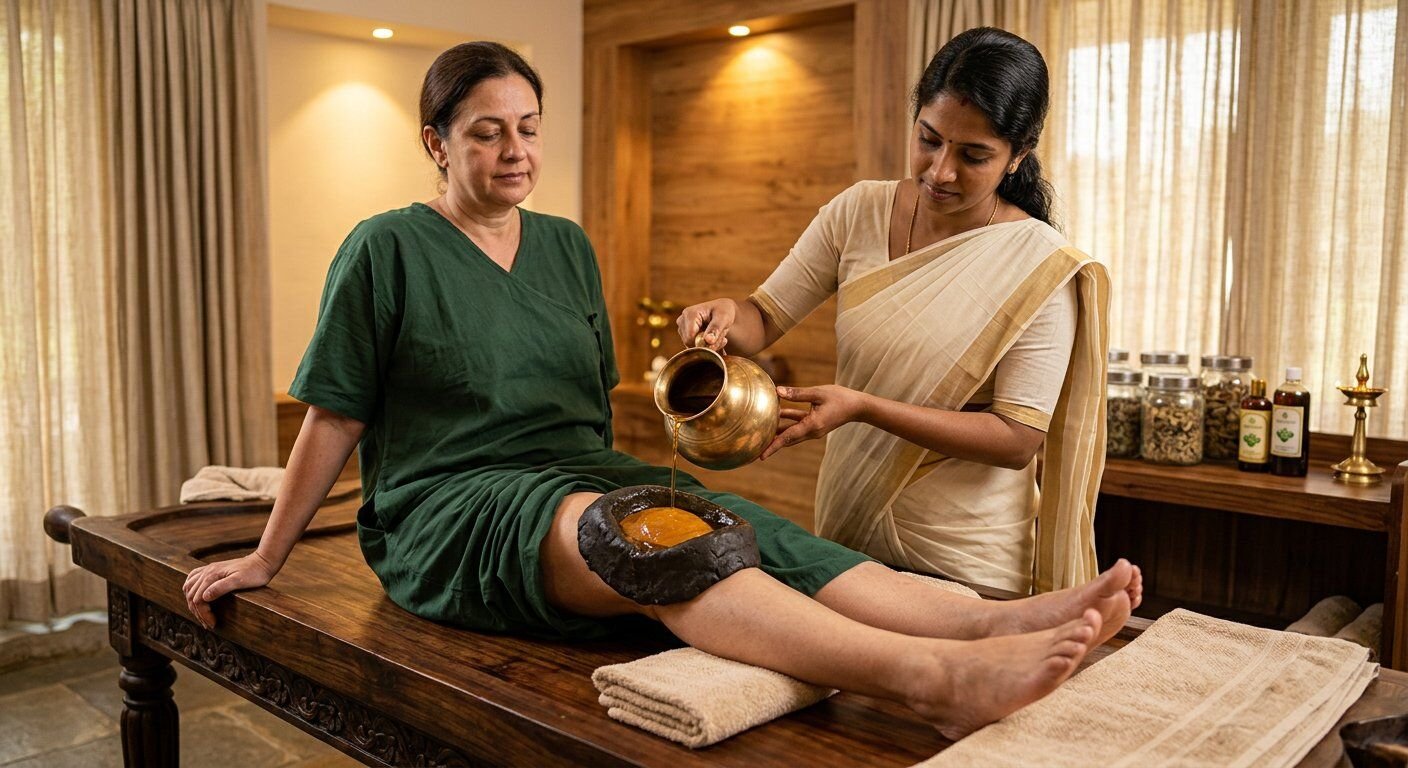 Janu Basti — knee therapy
