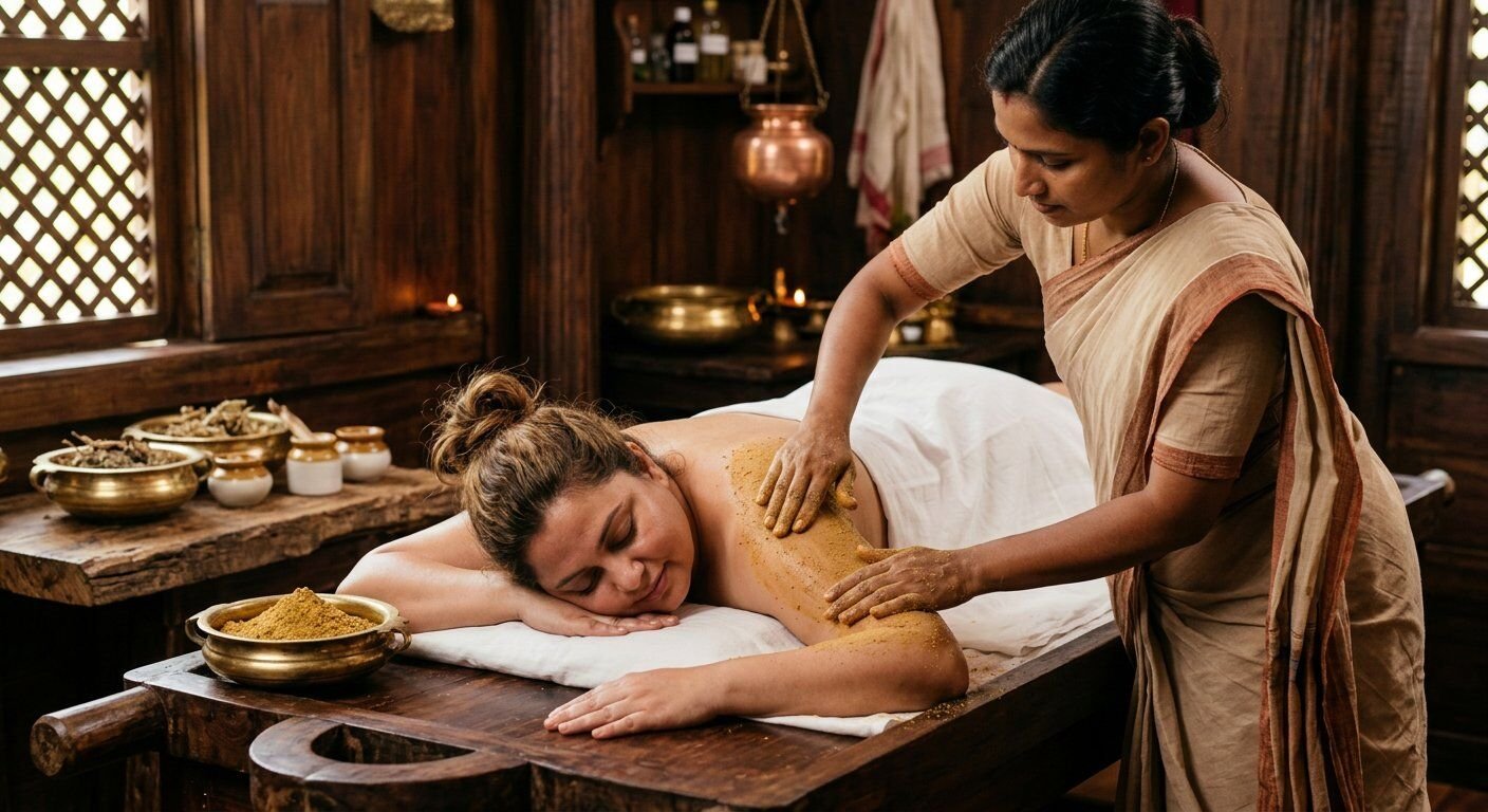 Udvartana — herbal powder massage